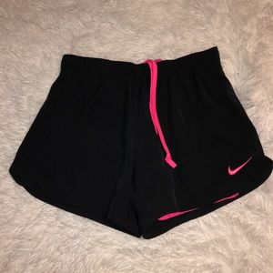 Black Nike Shorts with pink lining